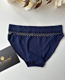 Kadın Dikişsiz Antibakteriyel Sportwear Fileli Slip/Bikini (Siyah, Bordo, Kahverengi, Lacivert)