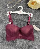 Dantelli C Cup Destekli Push-up 3 Kademe Kopçalı Üstün Kalite Sütyen -150c