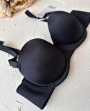 Samanta Balenli Desteksiz Lazer Kesim Parlak Kumaşlı İthal Sütyen -42