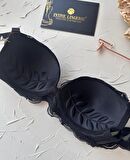 Jasmine Askıları Parlak Taşlı Hafif Destekli Dantelli Soft Cup İthal Sütyen (B-C Cup)