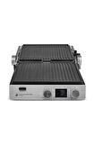 Karaca Steel Pro Sear and Grill Inox Izgara ve Tost Makinesi Yanmaz Yapışmaz Döküm Plakalar