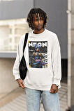 Neon Duelist Baskılı Unisex Oversize Vaalorant Sweatshirt