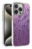 Apple iPhone 14 Pro Kılıf Parlak Desenli Taşlı Azn-Blade