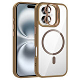 Apple iPhone 16 Plus Kılıf Kamera Standlı Lens Koruyucu Hediyeli Zr-Etro