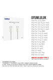 iPad mini A17 Pro - iPad Mini 6. Nesil Tablet Şarj Kablosu Type-C Thunderbolt 4 60W