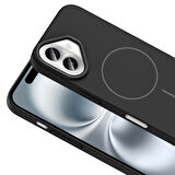 Apple iPhone 16 Plus Kılıf Magsafe Şarj Özellikli Zr-Rubby