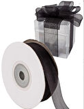 SİYAH ORGANZE 0,6 MM KURDELA 25 METRE