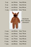 Kız Erkek Bebek Ve Çocuk Peluş Tavşan Tasarımlı Kışlık Tulum