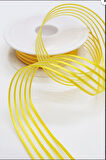 açık sarı saten çizgili şifon kurdele 2,5cm x 25m (hilton kurdele)  1 adet