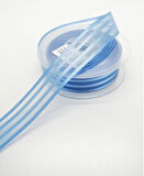 bebek mavi saten çizgili şifon kurdele 2,5cm x 25m (hilton kurdele)  1 adet