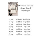 Kız Çocuk Müslin Astarlı Peluş Etekli Takım