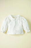 Kız Bebek Ve Çocuk Fırfırlı Balon Kol Müslin Gömlek