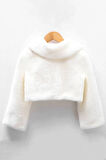 Kız Bebek Ve Çocuk Astarlı Ponponlu Ceket Bolero