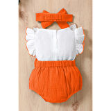 Kız Bebek Ve Çocuk Fiyonklu Müslin Zıbın Tulum