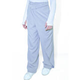 X Nurbeli Siyah Kadın Düğme Kapama Asimetrik Tasarımlı Palazzo Pantolon