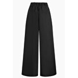 X Nurbeli Asimetrik Tasarımlı Düğme Kapamalı Palazzo Pantolon