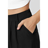 X Nurbeli Kadın Yarım Lastikli Esnek Palazzo Pantolon