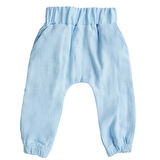 Kız Erkek Bebek Ve Çocuk Cepli Lastikli Müslin Rahat Pantolon