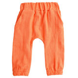 Kız Erkek Bebek Ve Çocuk Cepli Lastikli Müslin Rahat Pantolon