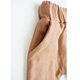 Kız Erkek Bebek Ve Çocuk Cepli Lastikli Müslin Rahat Pantolon