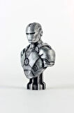 Marvel Iron Man Figürü 10 cm - Demir Adam Ironman Büst Metalik