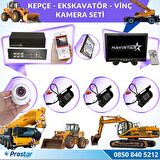Uzaktan İzlemeli 4 Kameralı Ekskavatör Dozer Greyder Vinç Kepçe 1 TB Harddisk Kamera Seti