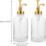 Yuvarlak Cam Sıvı Sabunluk Retro Şık Sabunluk 500 ml