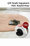 10 Adet Sabit Cırt Halı Kaydırmaz Çift Taraflı Bant Bağlayıcı Manyetik Bant Beyaz