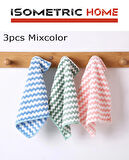 3 Adet Mikrofiber Bez 30x30, Süper Emici Mercan Polar Kumaş, Koku Yapmaz, Nem ve Bakteri Önler Çeyiz