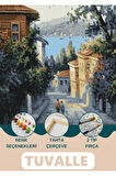 İstanbul Fatih Sayılarla Boyama Seti, Hobi Seti, 40X50 Tablo, Fırça Boya Asma Aparatı Dahil, Kültür