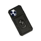Apple İphone  Pro Max Kılıf Pars Lens Yüzüklü Silikon - Siyah