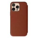 Apple Uyumlu İphone Pro Kılıf Dolpin Kapaklı - Kahverengi