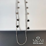 Çelik İkili Kalp Detaylı Kolye - Kl0062