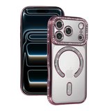 Apple Uyumlu İphone 17 Pro Joke Simli Magneticsafe Kılıf - Pembe