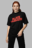 Black Sabbath Heaven And Hell Yazılı Unisex Oversize Müzik Grubu Tişört