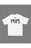 T. S. 1989 Baskılı Unisex Tişört, Oversize Şarkıcı Taylor Swift Tişört