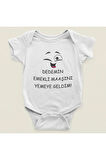 Dedemin Emekli Maaşını Yemeye Geldim Yazılı Pamuklu Yumuşak Unisex Çıtçıtlı Body Zıbın