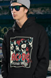 AC DC Highway To Hell Baskılı Unisex Oversize Rock Metal Hoodie