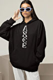 Asce Yazılı Unisex Oversize Anime Hoodie