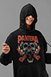 Pantera Baskılı Unisex Oversize Mouth For War Rock Metal Hoodie
