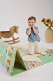 Monimubaby Katlanabilir Çift Taraflı Oyun Matı-Oyun Halısı 130x200x1cm (TAŞIMA ÇANTALI)