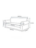 Jakarlı Koltuk Örtüsü , Kanepe Örtüsü ,chester Örtüsü Koltuk Kılıfı 3 Kişilik Bir Adet Vizon Renk