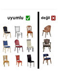 BAQDO Jakarli Sandalye Kılıfı, Örtüsü Yıkanabilir Lastikli ve Esnek 1 Adet
