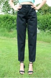 Siyah Mom Fit Jean