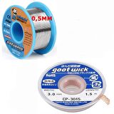Mchanic Soldering Lehim Teli 0,5Mm Ve Lehim Emme Teli Seti cp3015 İKİLİ