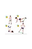 3 Lü Farklı Dirençte Aerobik Bandı Hafif Orta Sert Pilates Squat Çalışma Lastiği