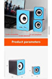 Bilgisayar Hoparlörü Pc Laptop Notebook Telefon Hoparlör 3.5mm Jack Usb Speaker Ses Sistemi 2+1