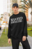 Wanted Roronoa Zoro Baskılı Unisex Oversize Anime Karakter Sweatshirt