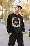 Tasarım Mask Yazılı Unisex Oversize Sweatshirt