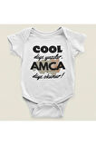 Cool Diye Yazılır Amca Diye Okunur Yazılı Pamuklu Yumuşak Unisex Çıtçıtlı Body Zıbın